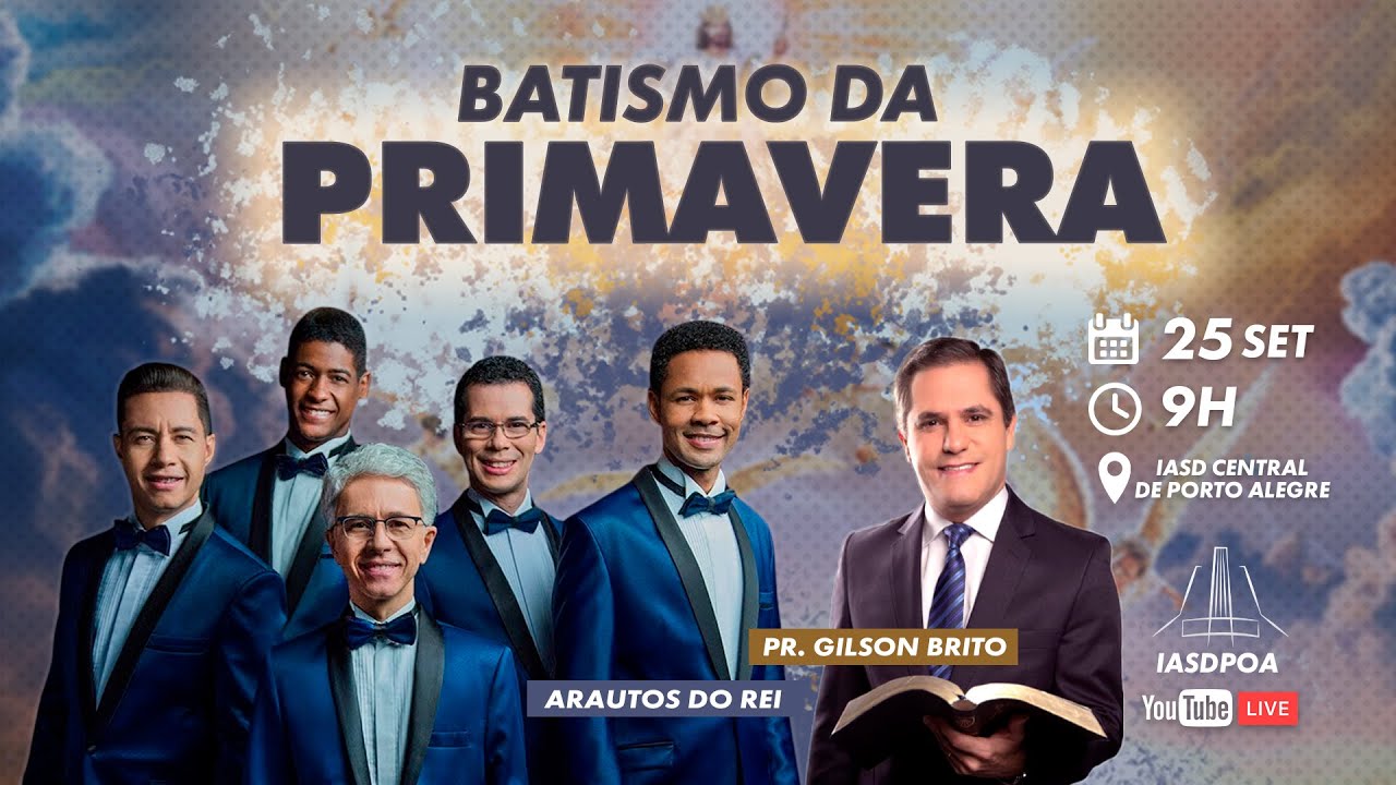Batismo da Primavera - Arautos do Rei / Pr. Gilson Brito | Culto Ao vivo