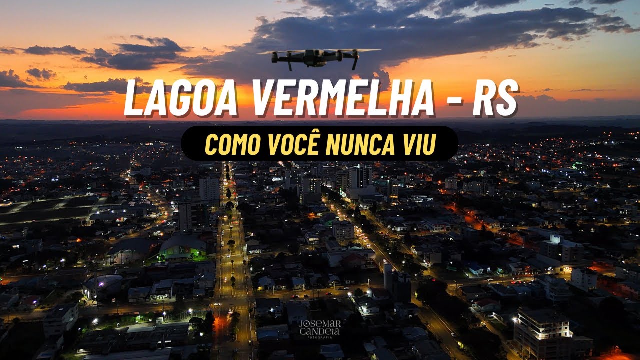 P&ocirc;r do Sol Sobre Lagoa Vermelha - Imagens A&eacute;reas Cinematogr&aacute;ficas