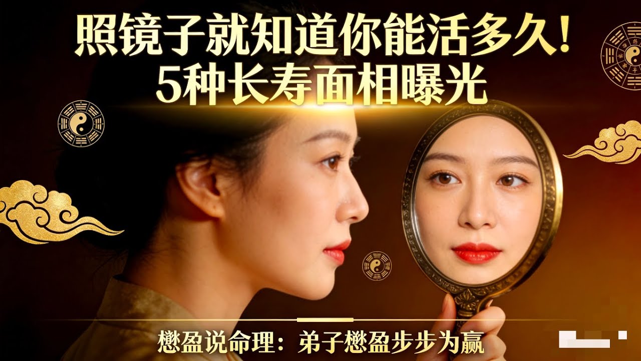 照镜子就知道你能活多久！5种长寿面相曝光＃长寿＃＃热门＃热点＃面相＃八字＃易经