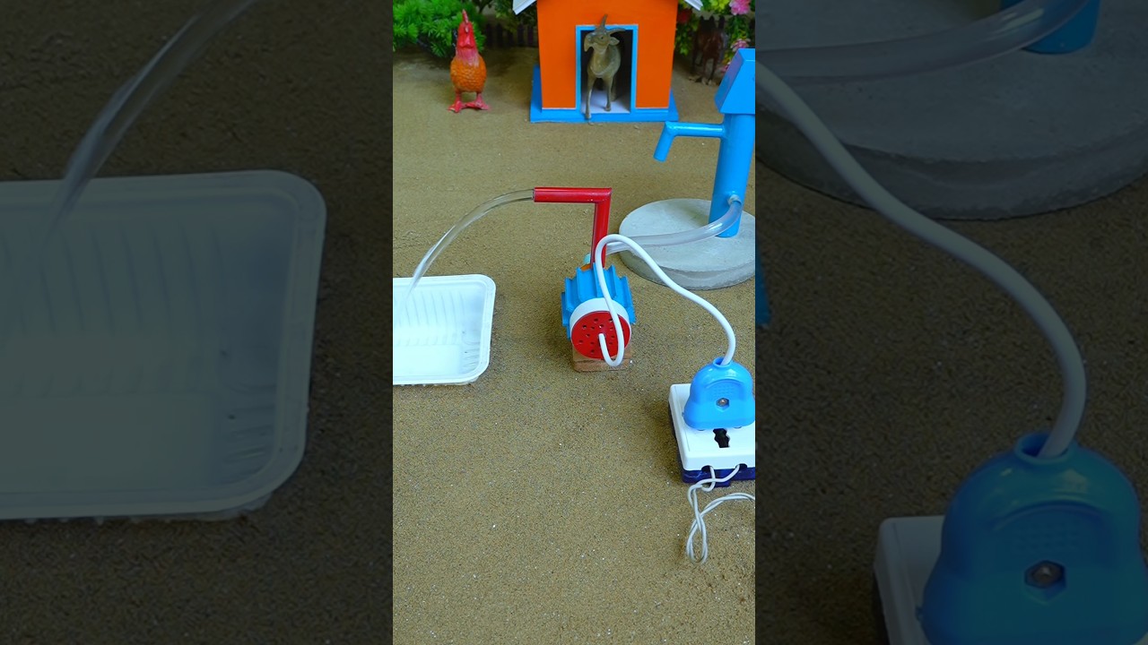 diy tractor mini hand pump water project video 