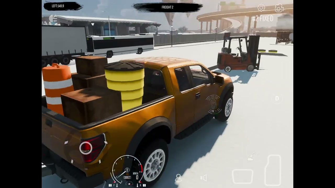 Relaxing 4x4 Pickup Drive with Trailer on Snowy Roads ❄️🚚 | Smooth Winter Parking