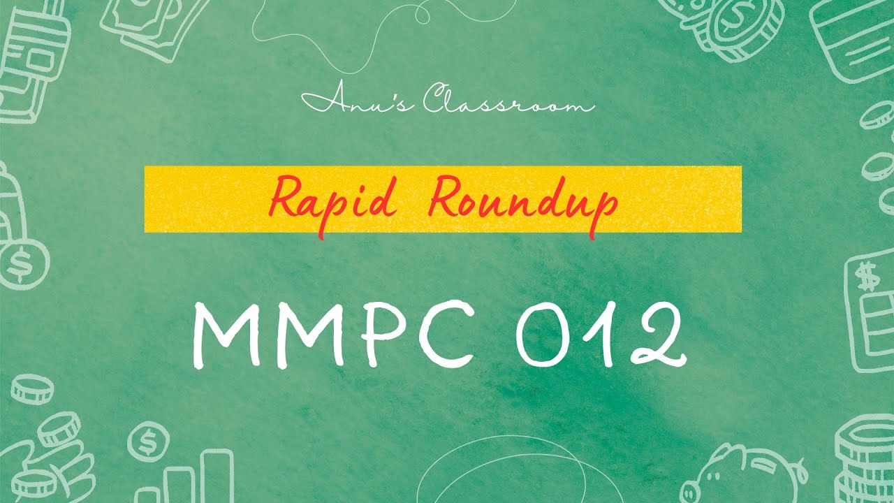 MMPC 012 - Strategic Management | Rapid Roundup | All Units