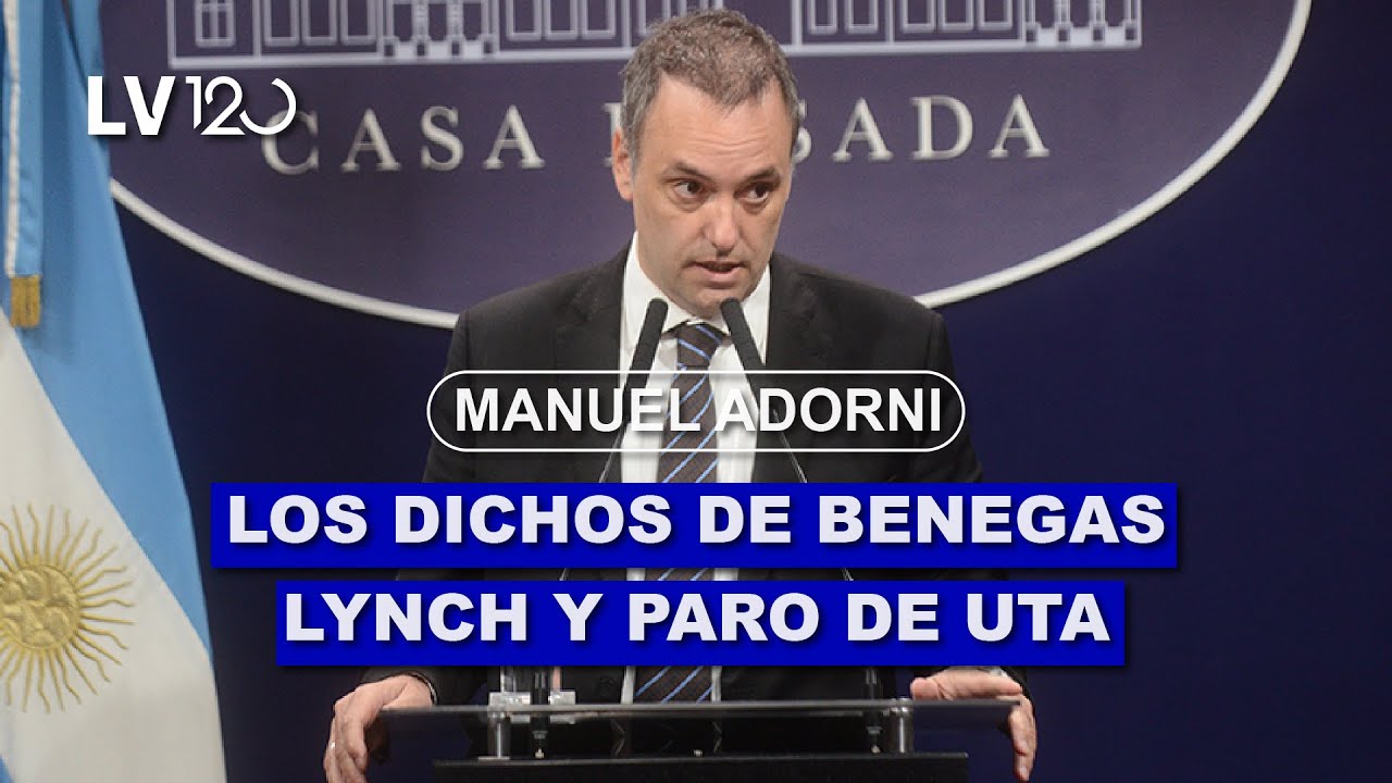 MANUEL ADORNI sobre los dichos de BERTIE VENEGAS LYNCH  y PARO DE UTA | La Voz