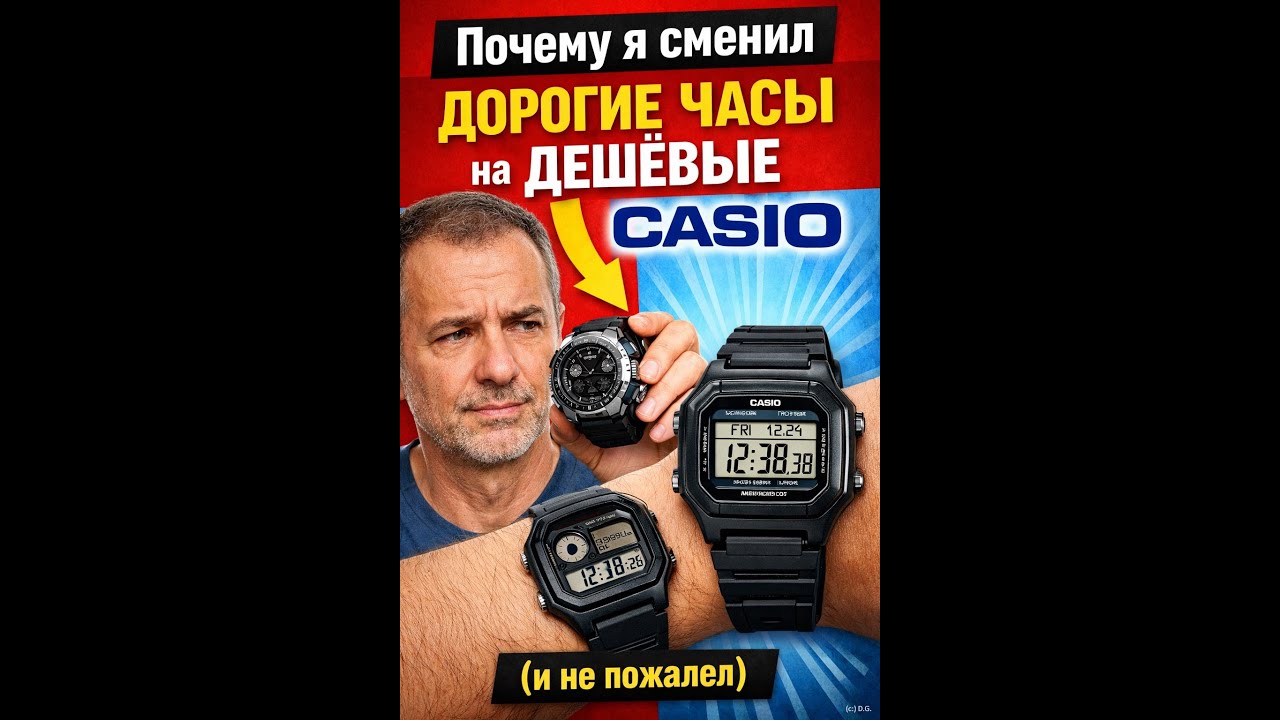 Почему я сменил дорогие часы на дешёвые Casio (и не пожалел)