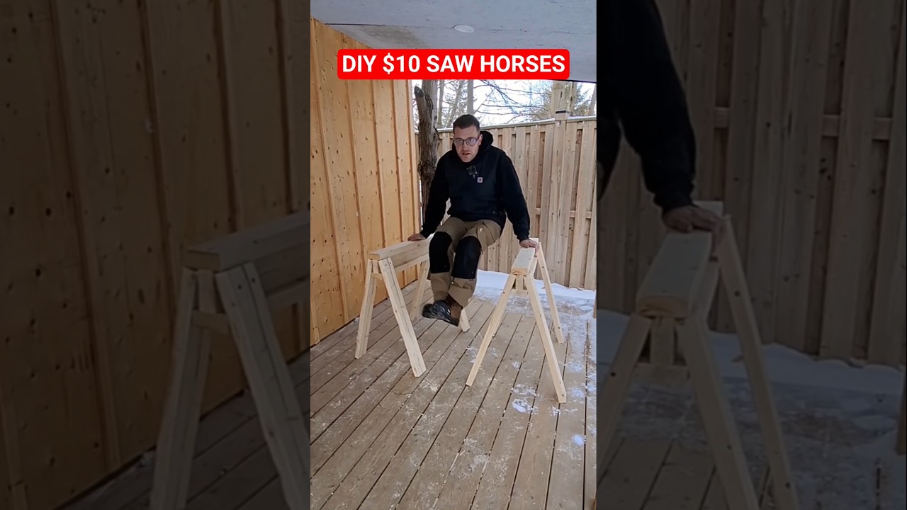 DIY $10 Saw horses how to build #carpentry #tools #tooltips  #construction #reno #DIY #tooltips