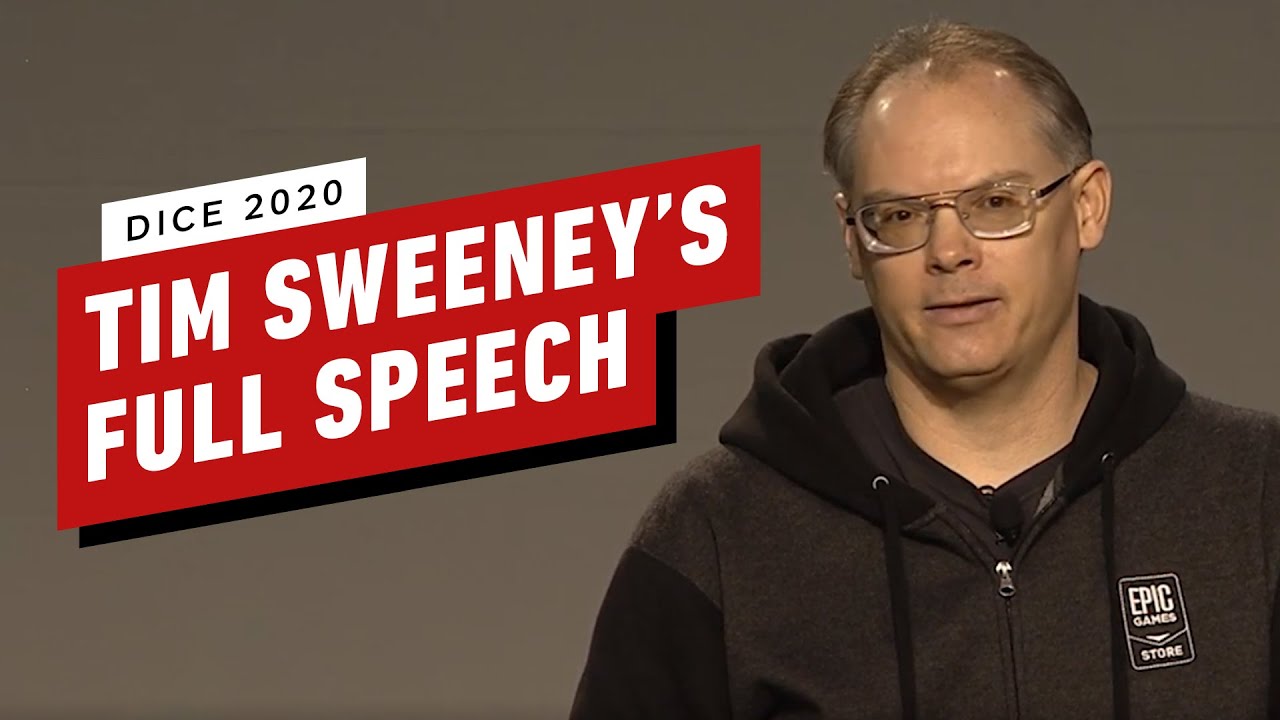 Tim Sweeney&rsquo;s Full DICE 2020 Talk