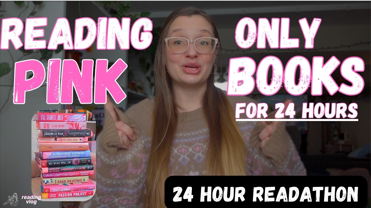 24 HOUR READATHON | reading only pink books for 24 hours