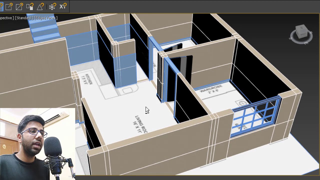 2BHK Floor Plan Design Part 2 | 3Ds Max Tutorial in Hindi | Allrounder Bhai