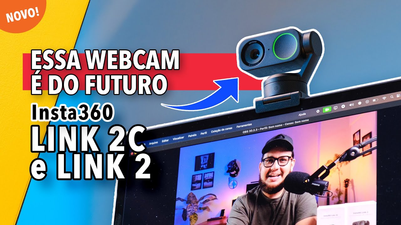 🔴 Uma WEBCAM 4K com rastreamento AI - Insta360 Link 2 e Insta360 Link 2C