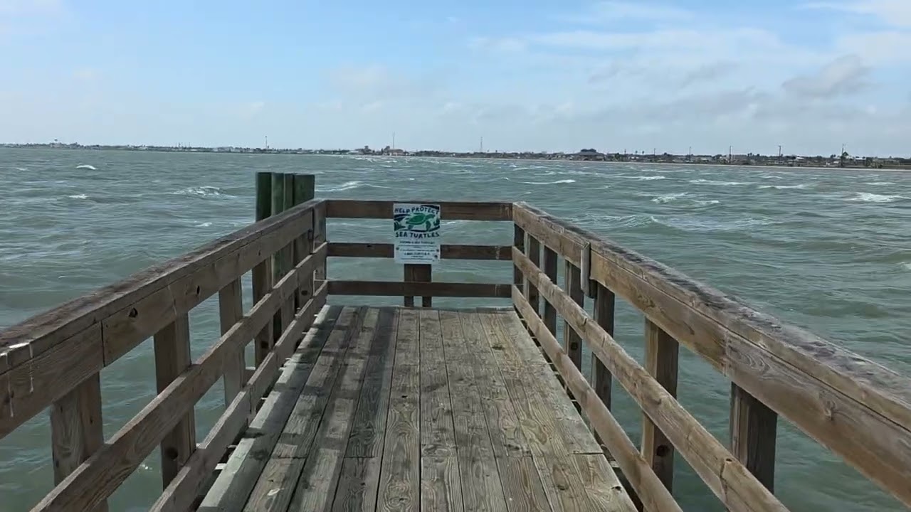 ⛱️ Spring Break Rockport Beach Texas Pier walk and watch Windsurfer ⛱️ 🇺🇲❤️