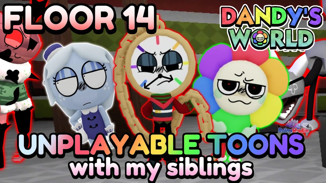 🕰 UNPLAYABLE TOONS TRIO WITH MY SIBLINGS - Dandys World modded #7 - [☔️] #RainyMellie 