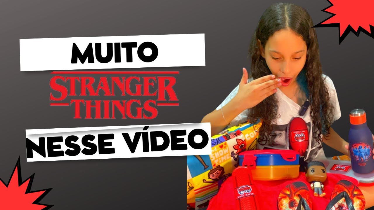 Material escolar de sistema integral e lancheira tema Stranger Things 2025