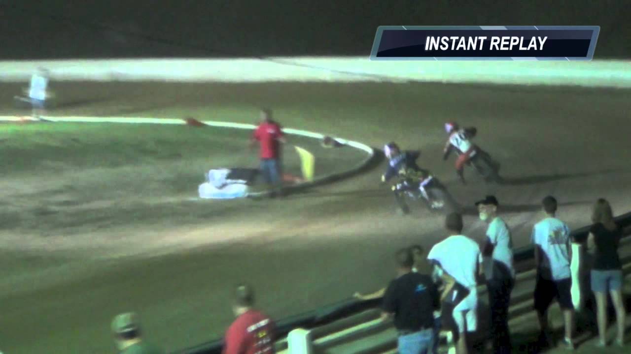 Exciting Salem Ohio Short Track Main, Sammy Halbert crashes, comes from back to win