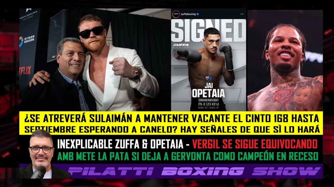¿Qué hará Sulaimán con el cinto de Crawford? Además, lo último de Gervonta, Opetaia y Vergil