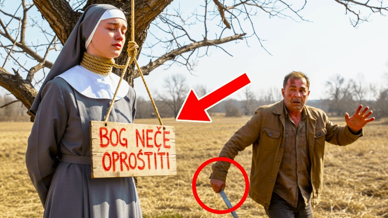 Usamljeni farmer pronašao mladu časnu sestru obješenu na drvetu s natpisom: 