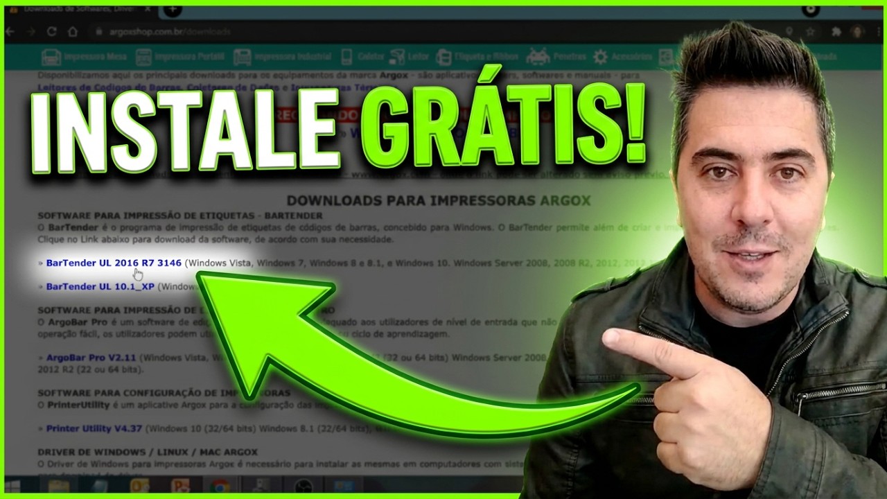 Como INSTALAR o BARTENDER GRATUITO da ARGOX