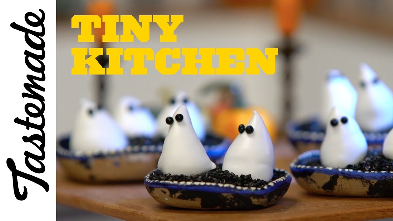 Boo!  Halloween Tiny Ghost Meringues | Tiny Kitchen