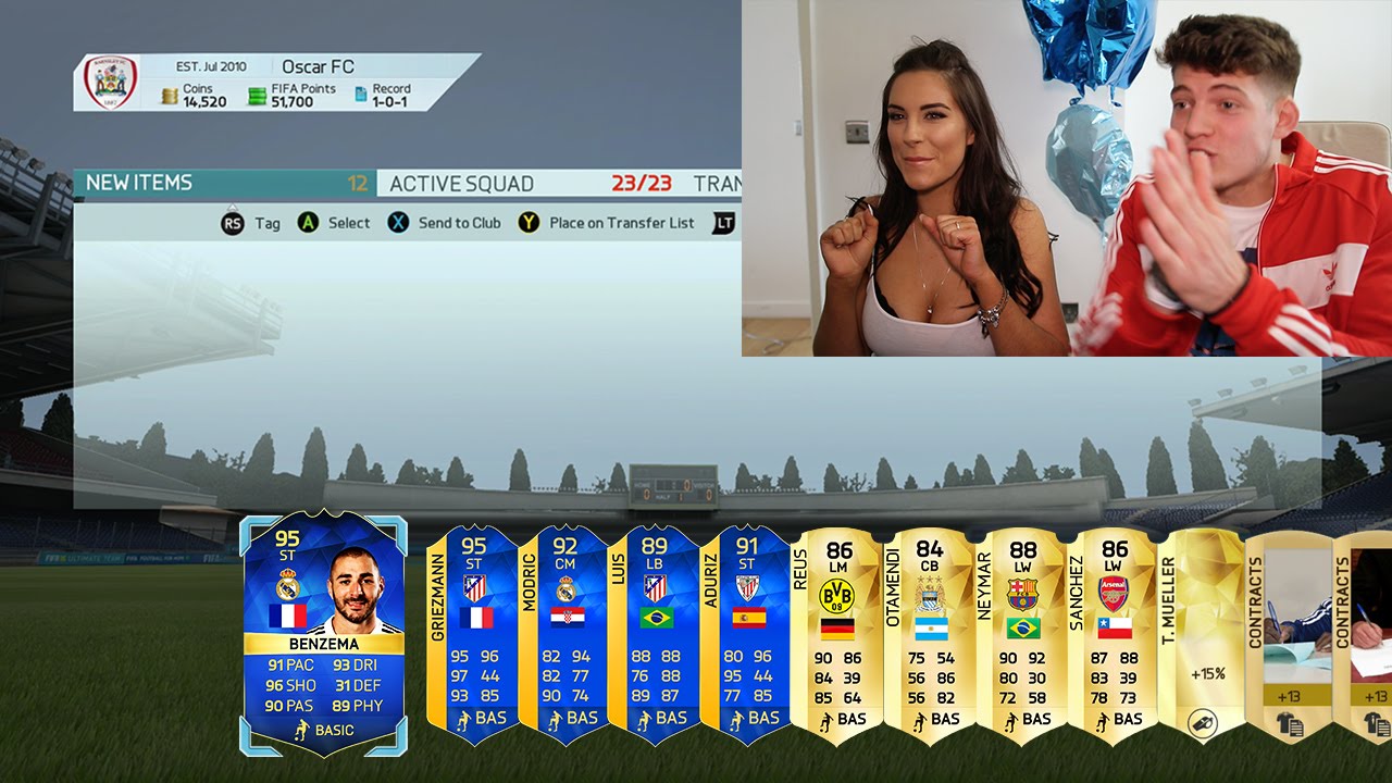 OMFG 94+ TOTS IN A GLITCH PACK OPENING WITH A GIRL!! - Fifa 16 Pack Opening
