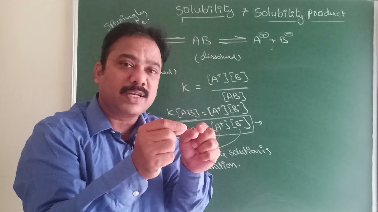 IONIC EQUILIBRIUM - 10 || Solubility solubility product (Ksp) || explained in telugu