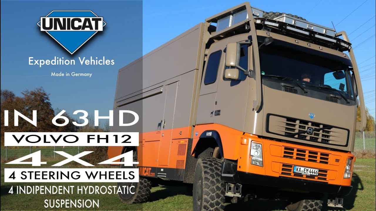 Экспедиционный автомобиль UNICAT: IN63HD Volvo FH12 от UNICAT, 4 рулевых колеса, 4 независимые по...