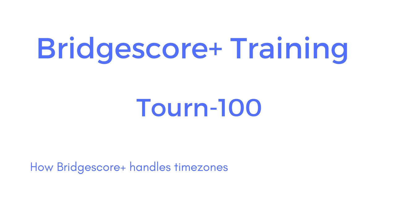 Bridgescore+ Training - Create a Tournament