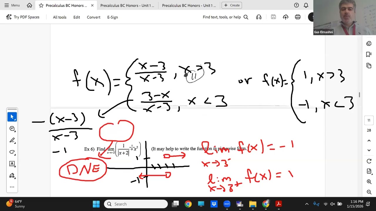 Precalculus BC Honors Unit 1   Lesson 5 Spring 2026