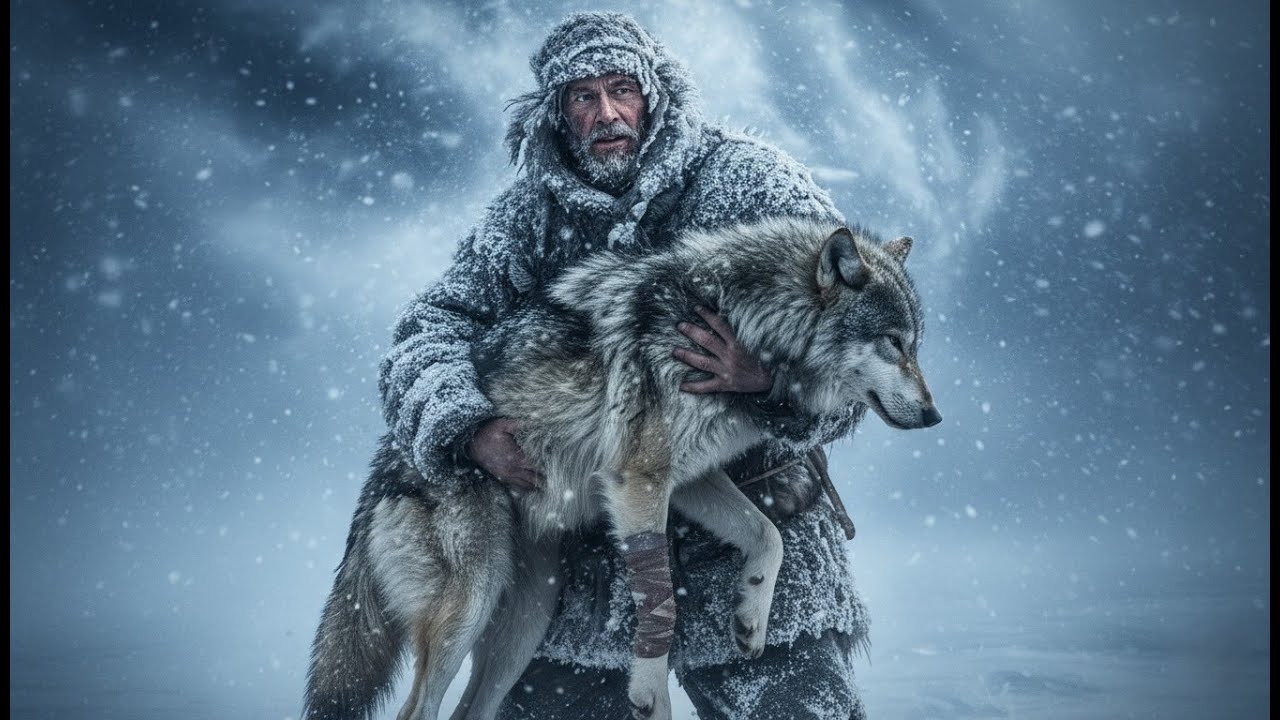 Saving Injured Wolf in &minus;71&deg;C Yakutia Building Warm Shelter Nomad Survival Battle