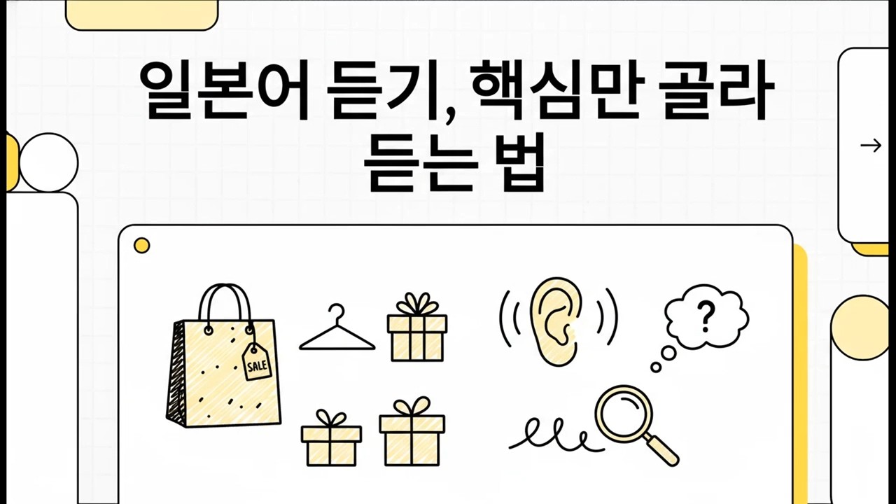 일본어 듣기, 핵심만 골라 듣는 법 - 일본어 JLPT N3 청해 분석 - 4