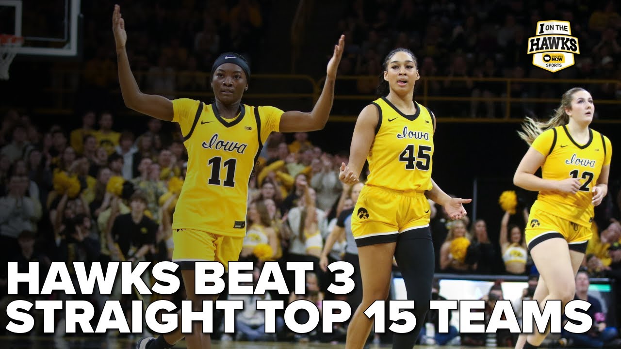 Hawkeyes beat three top 15 teams in a row, rise to No. 8 in AP Top 25