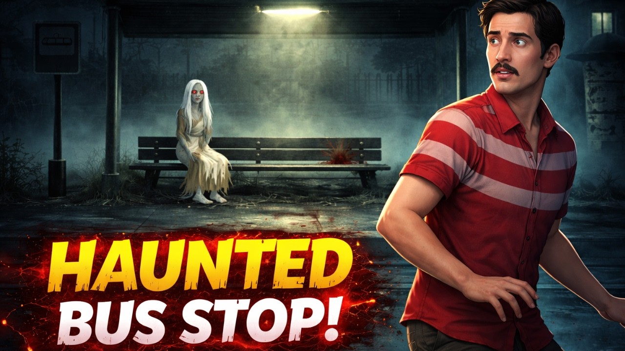 Haunted Bus Stop | Horror Cartoon Story with Moral Lesson | Hindi Ghost Story