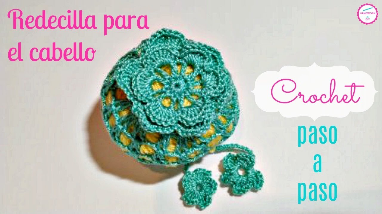 REDECILLA CROCHET PARA EL CABELLO CON FLOR