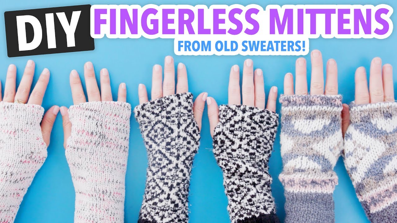 DIY Fingerless Mittens made from Old Sweaters! - HGTV Handmade