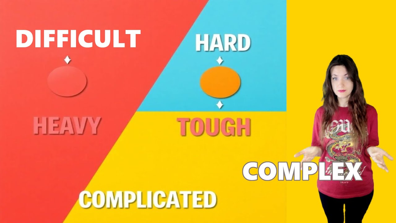 Difference between difficult, hard, complex, heavy, tough and complicated
