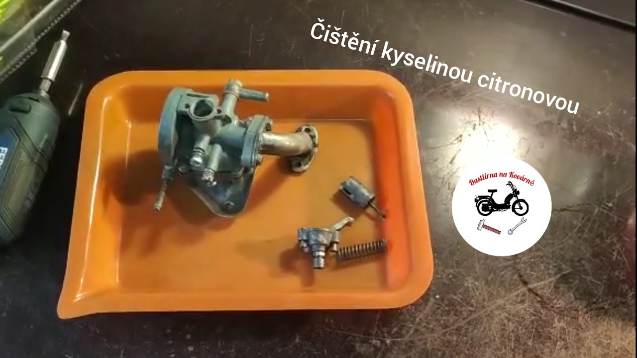 Čištění oxidace u karburátoru kyselinou citrónovou - Babetta *působivé*