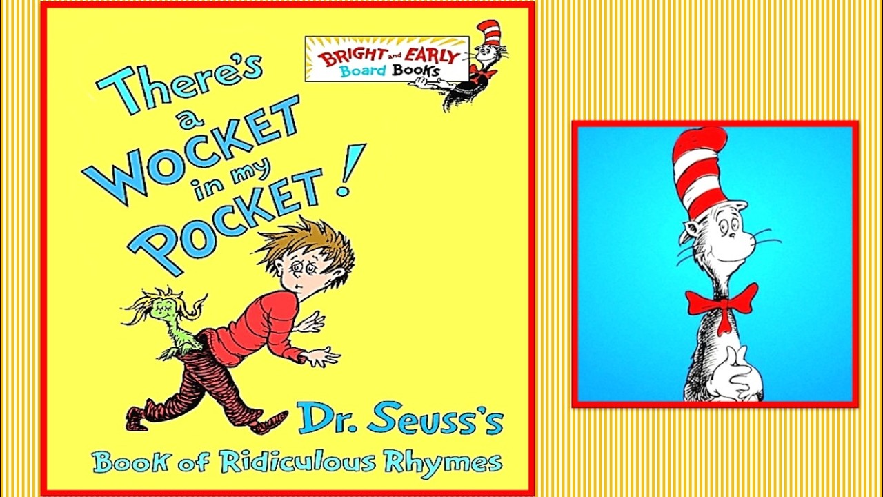 Dr. Seuss THERE'S A WOCKET IN MY POCKET story picture book read aloud Funny Word Play Imagination