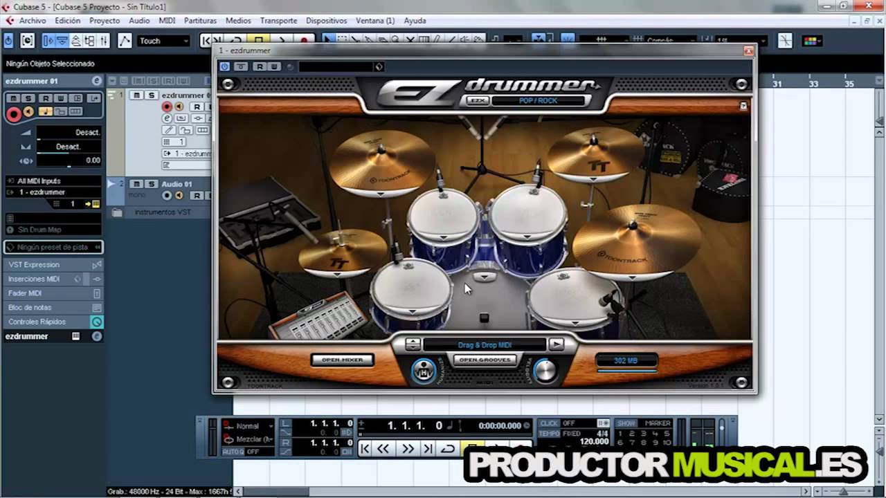 Tutorial Ezdrummer en Cubase: VSTi de batería sencillo y eficaz.