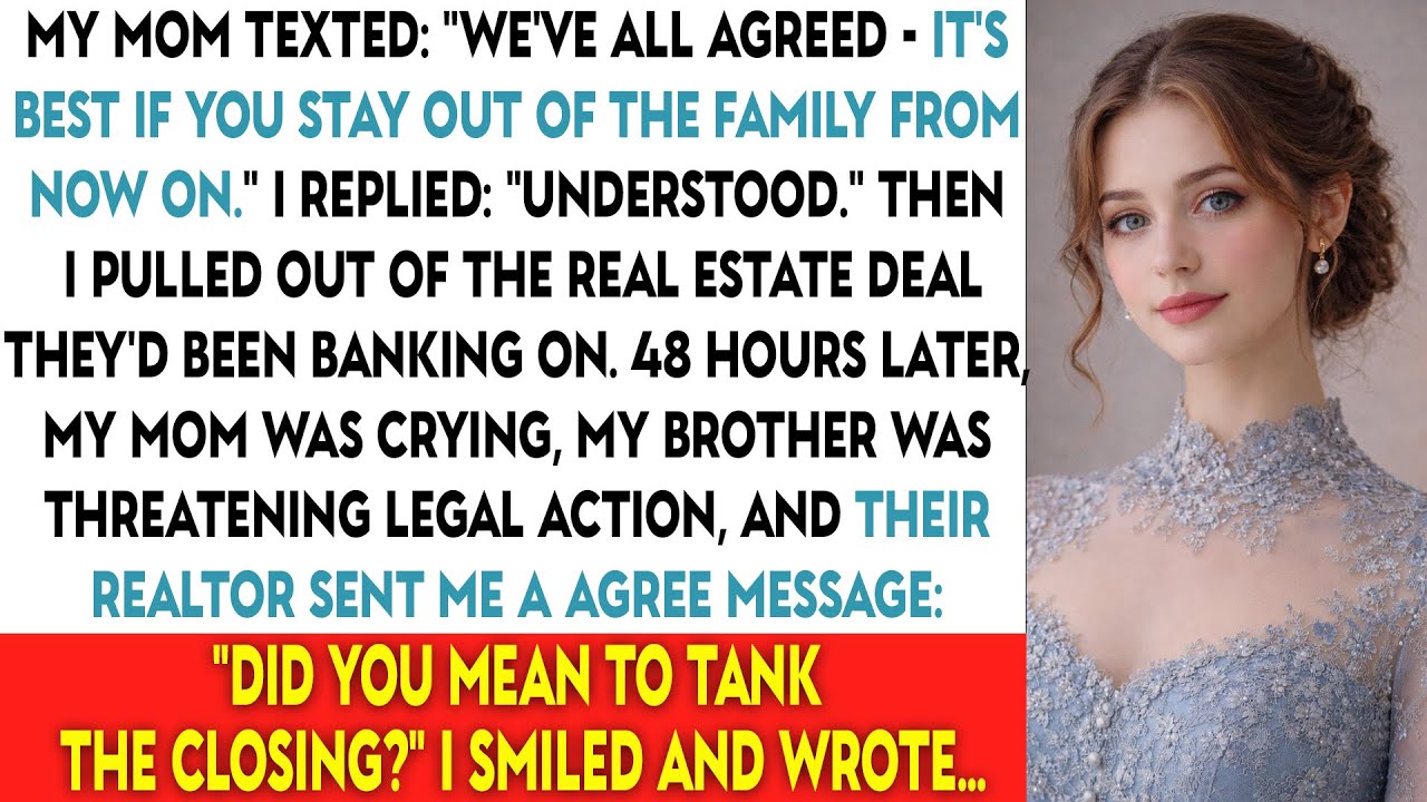 My Mom Texted: “We’ve All Agreed — It’s Best If You Stay Out Of The Family From Now On.” I Replied..