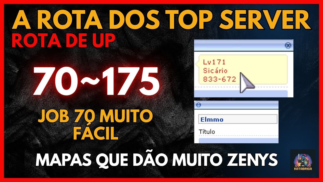 ESSA VOCÊ NÃO SABIA! A ROTA DE UP DOS TOP SERVER - MELHOR GUIA DE UP LVL 70 AO 175 RAGNAROK LATAM