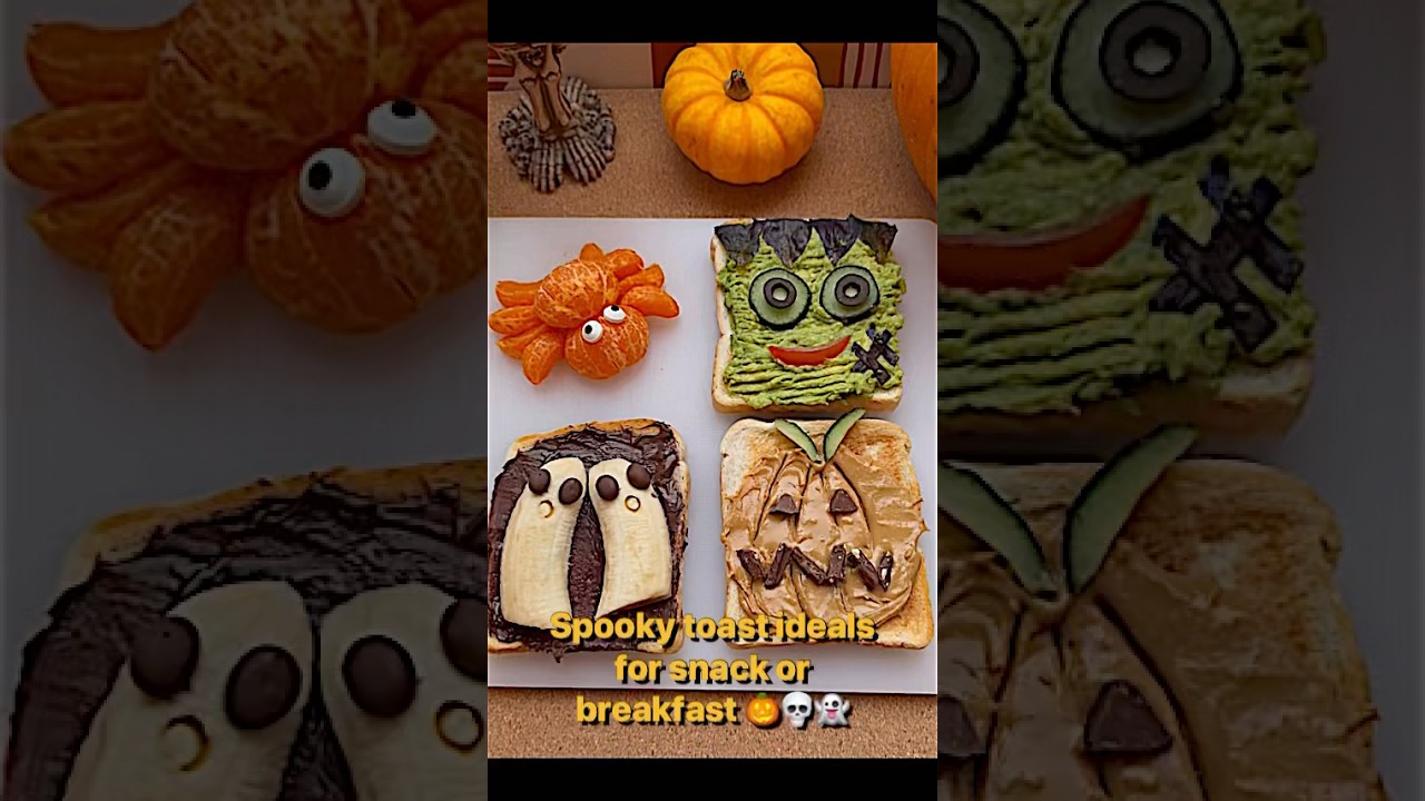 Spooky Halloween Toast ideas 👻 | Easy Character Faces You Can Make at Home!