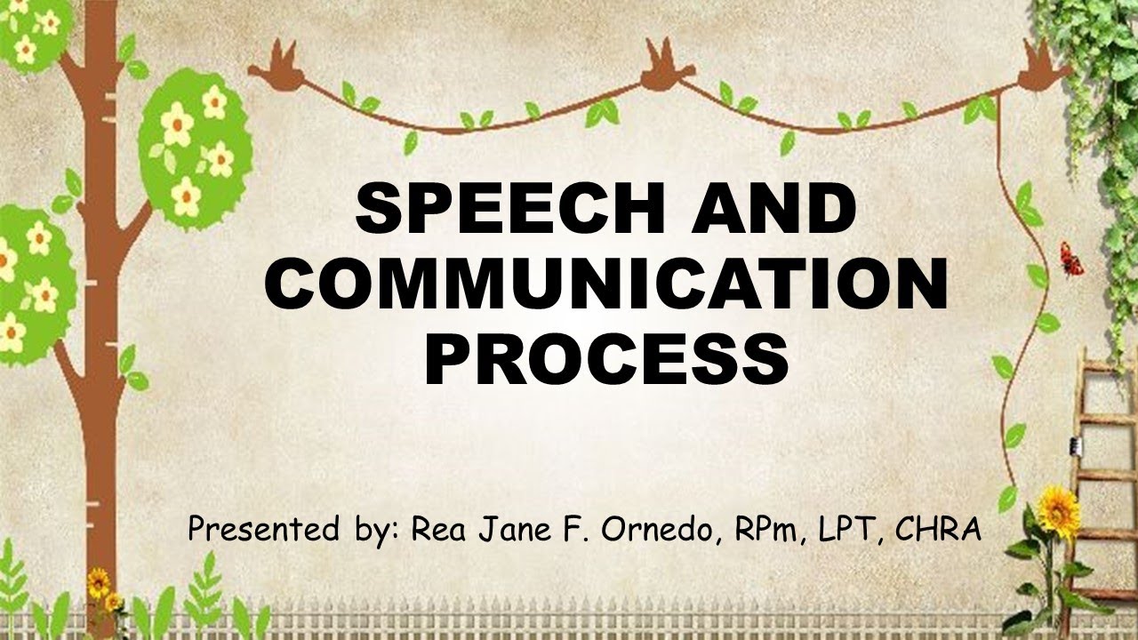 LESSON 3- SPEECH AND COMMUNICATION PROCESS