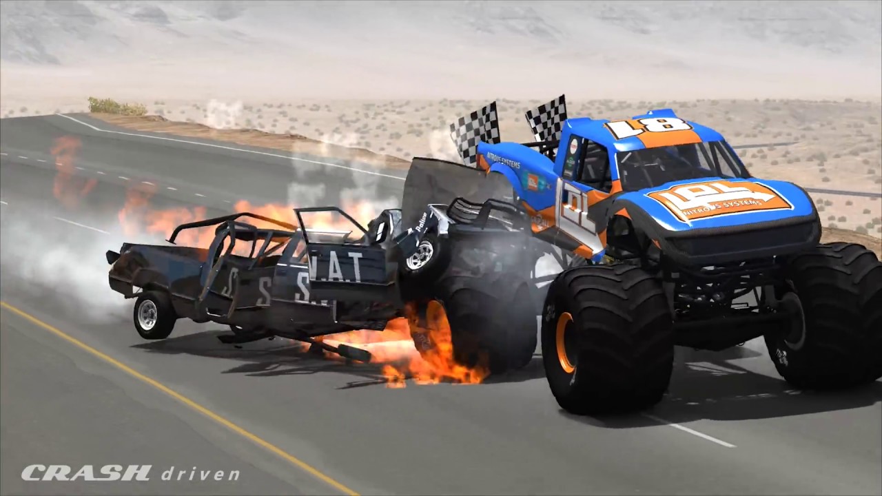 BeamNG Drive Crashes - EPIC POLICE CHASES #20