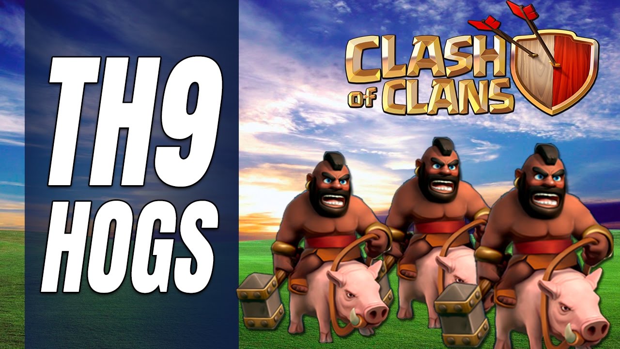 Clash of Clans: NEW HOG RIDERS @ TH9 - Too Strong?