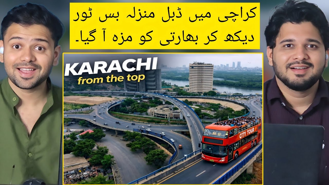 Karachi Double Decker Bus Tour Surprises Indian Viewer 🇵🇰😲