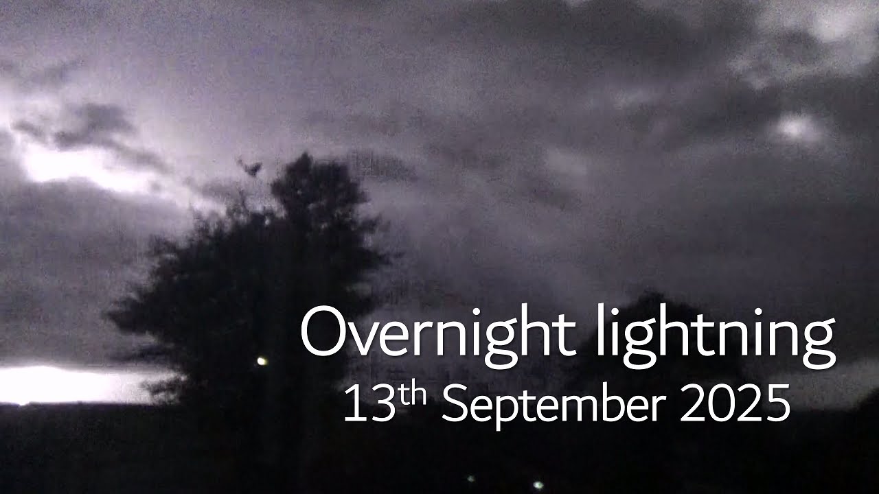 Small thunderstorm over Lancashire, UK - 13 September 2025