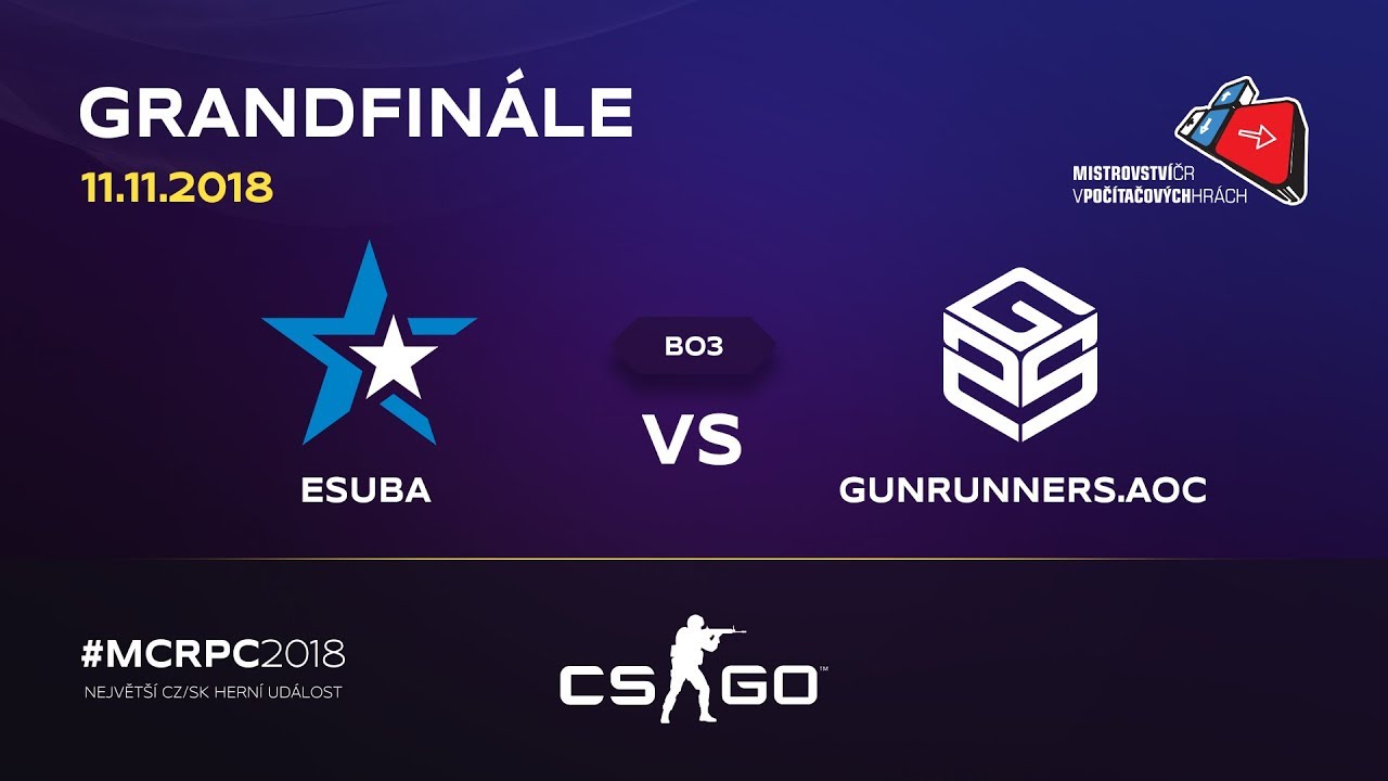 MČR 2018 | Finále: eSuba vs. Gunrunners | CS:GO