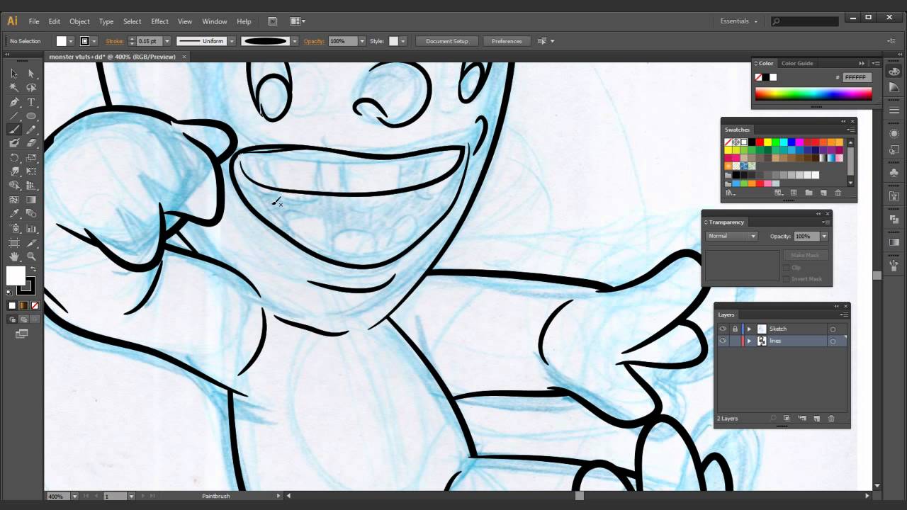 How to Illustrate a Super Cute Monster with Custom Brushes