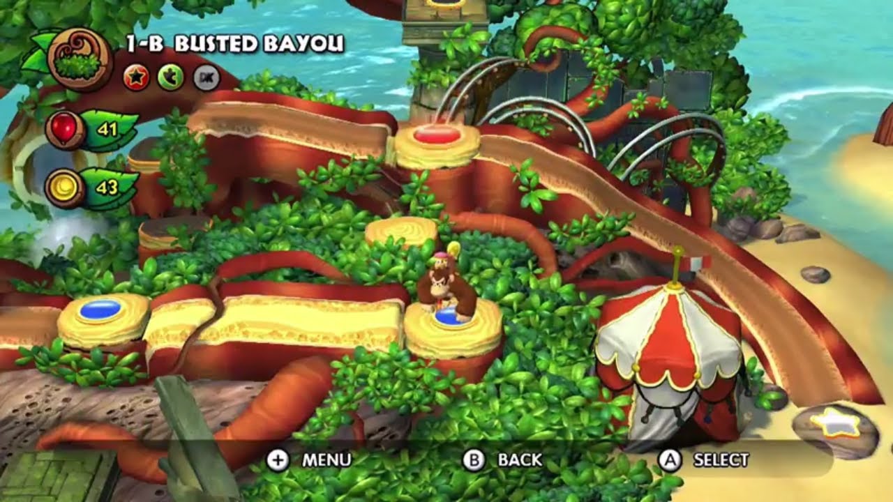 Donkey Kong Country: Tropical Freeze | 1-B Busted Bayou