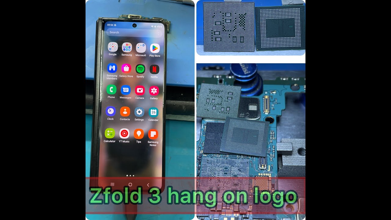 Samsung Zfold 3 hang on logo  | Zfold 3 restart problem reball cpu