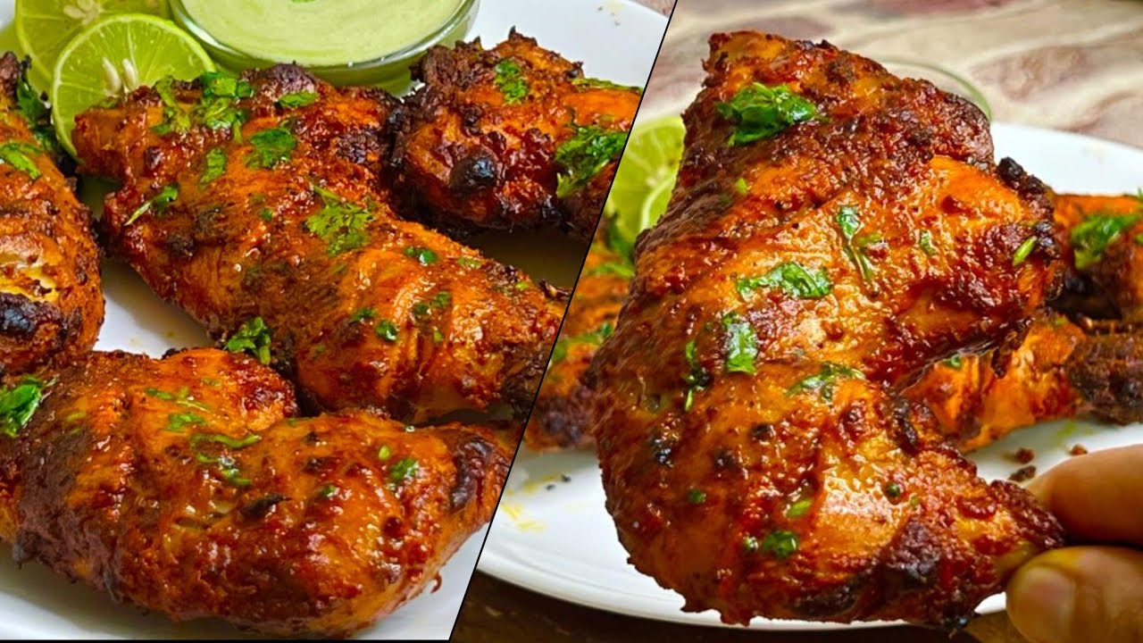 Eid Ki Dawat - Restaurant Style Tandoori Chicken | Tandoori Chicken In Oven/OTG | Tandoori Chicken
