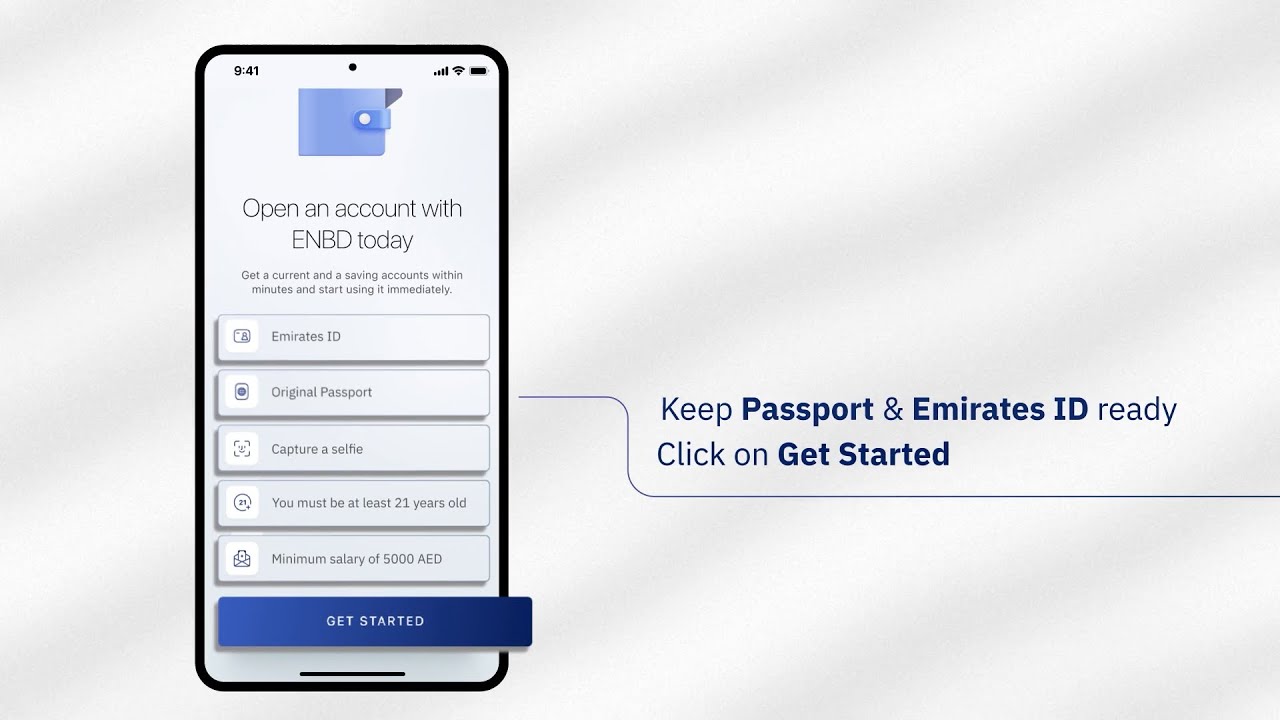 How to open an account on ENBD X